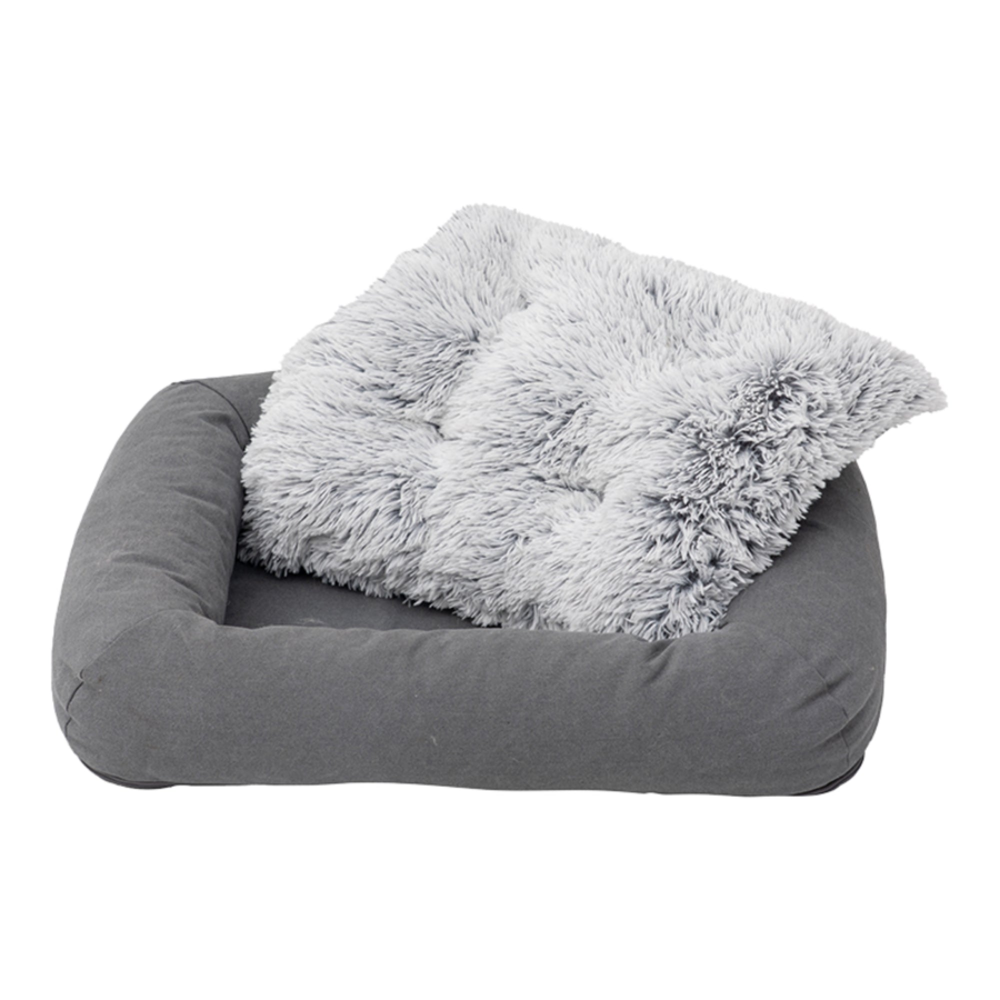 Tall Tails Dog & Cat Grey All In One Bed, 28" x 22"