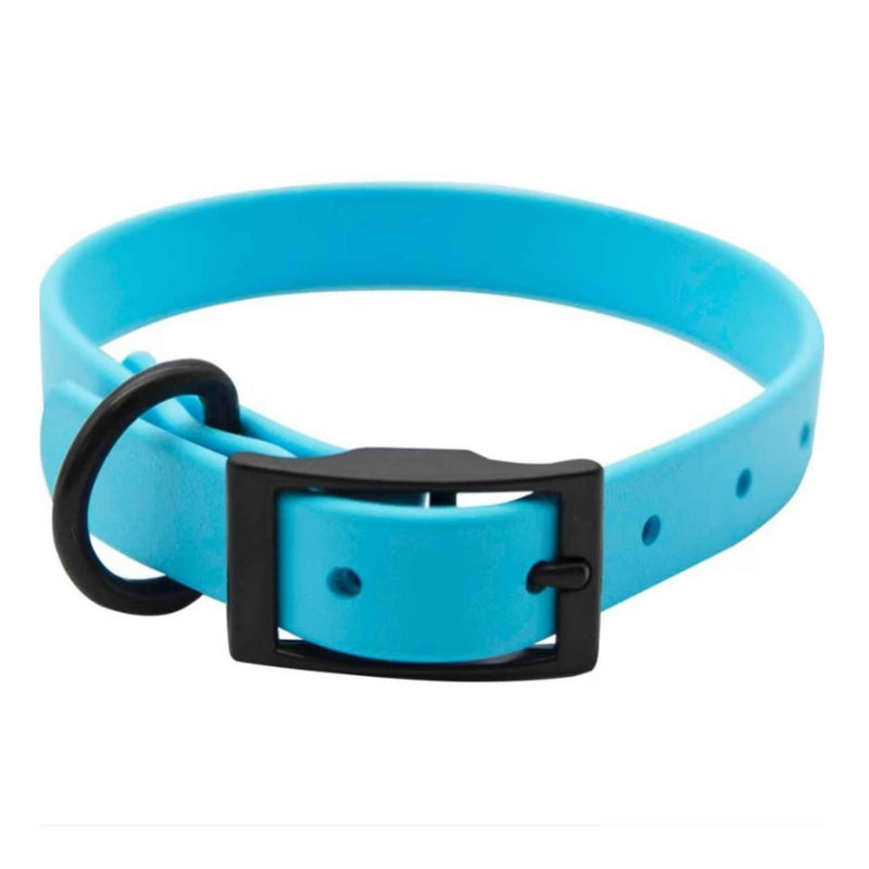 Omni Pet Zeta Biothane Dog Collar with Blk Hardware Light Blue 3/4 x 16in.