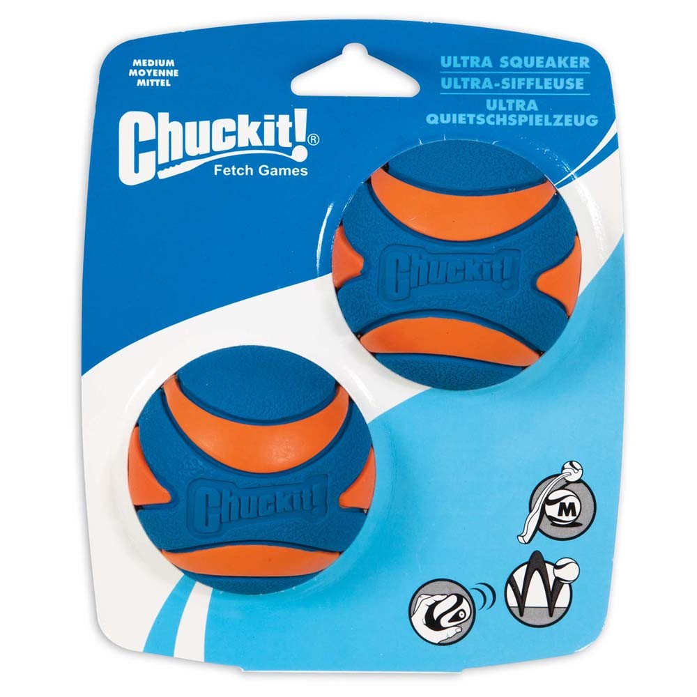 Chuckit! Ultra Squeaker Balls Dog Toy Medium 2pk