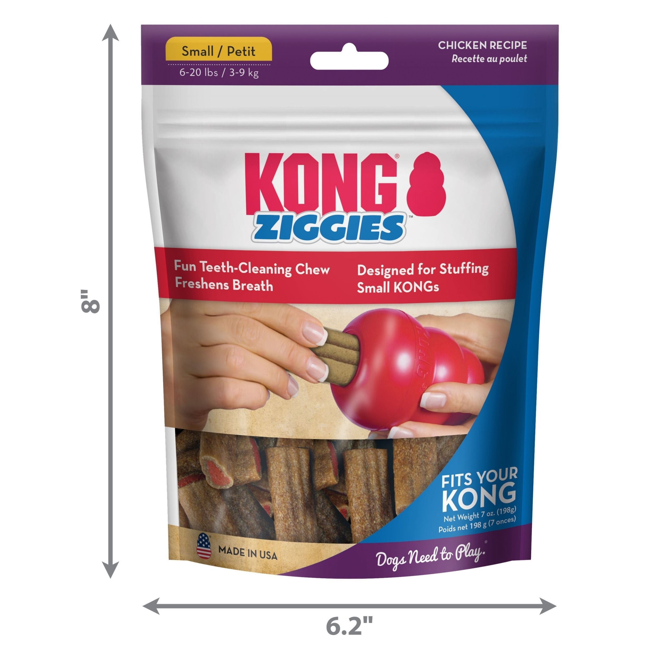 Kong Stuff'N Ziggies Dog Treat 1ea/7 oz., Sm Default Title