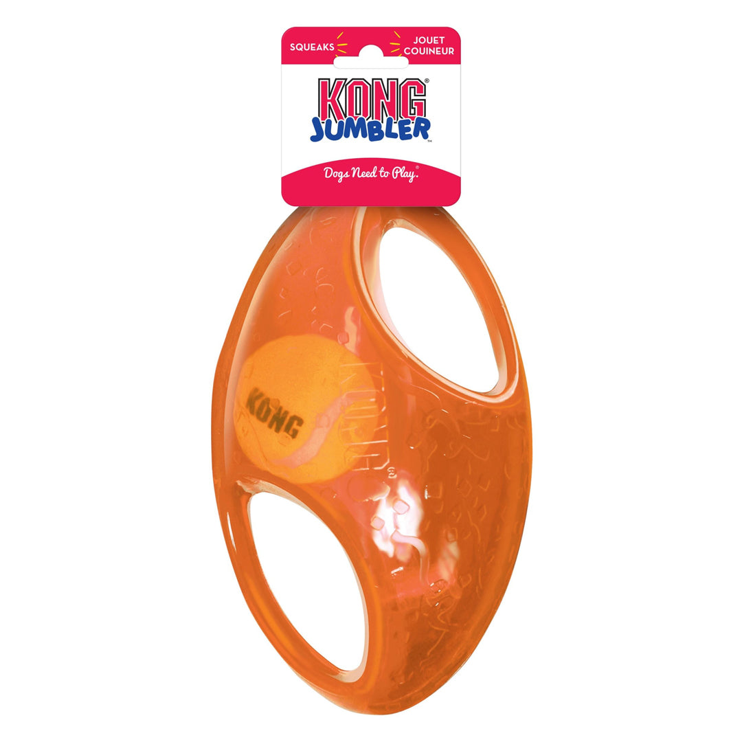 KONG Jumbler Football Dog Toy Assorted Colors Large/Extra Large