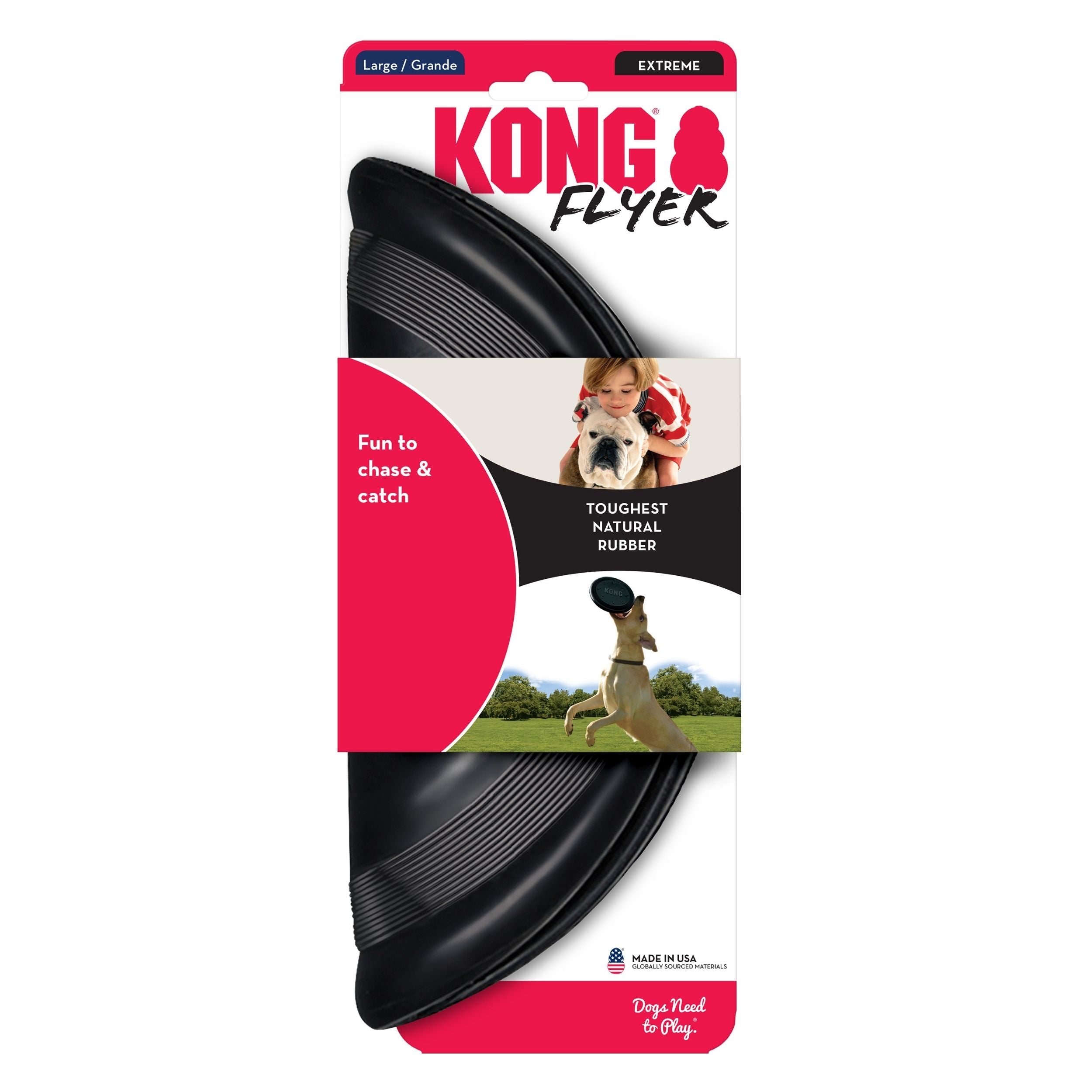 Kong Extreme Flyer Dog Toy Black 1ea/Lg Default Title