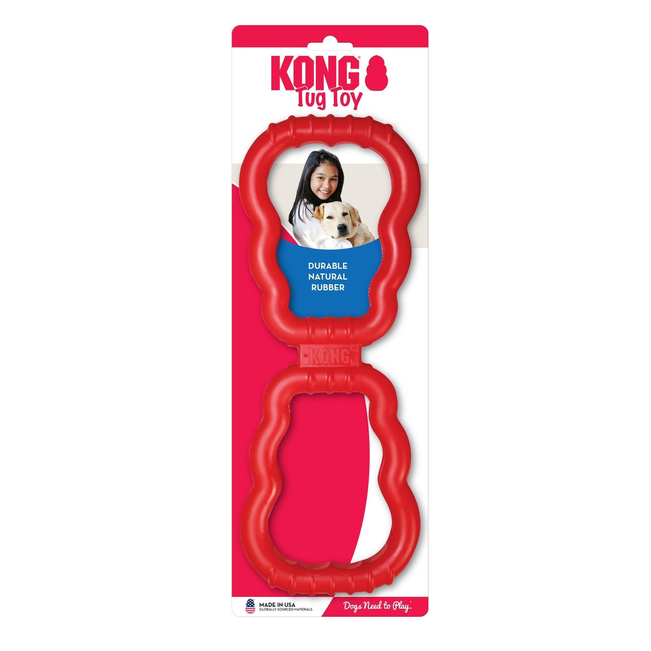 Kong Tug Toy With Control-Flex Dog Toy Red 1ea/Sm Default Title