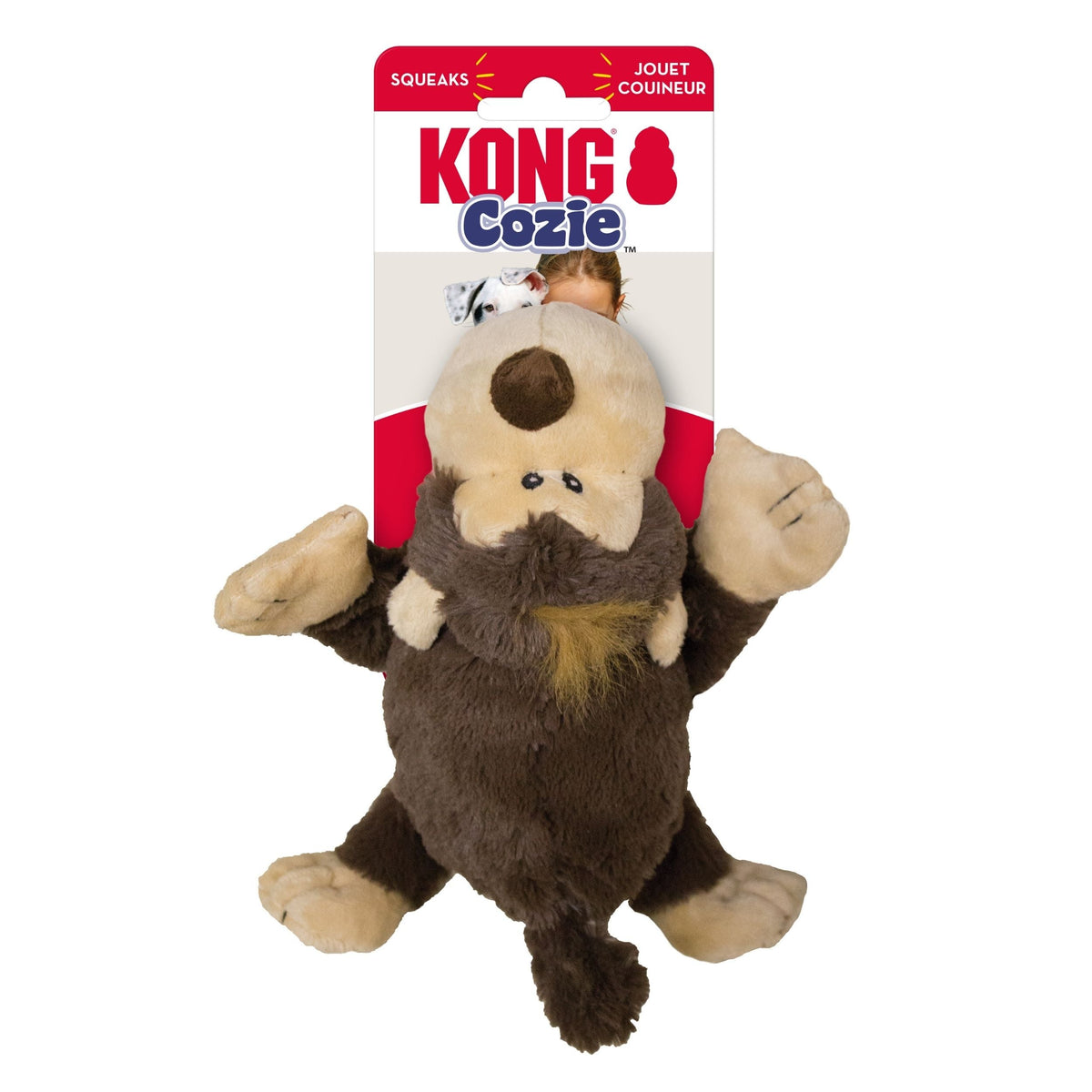 Kong Coz.Ie Spunky Monkey Plush Dog Toy Brown 1ea/Sm Default Title
