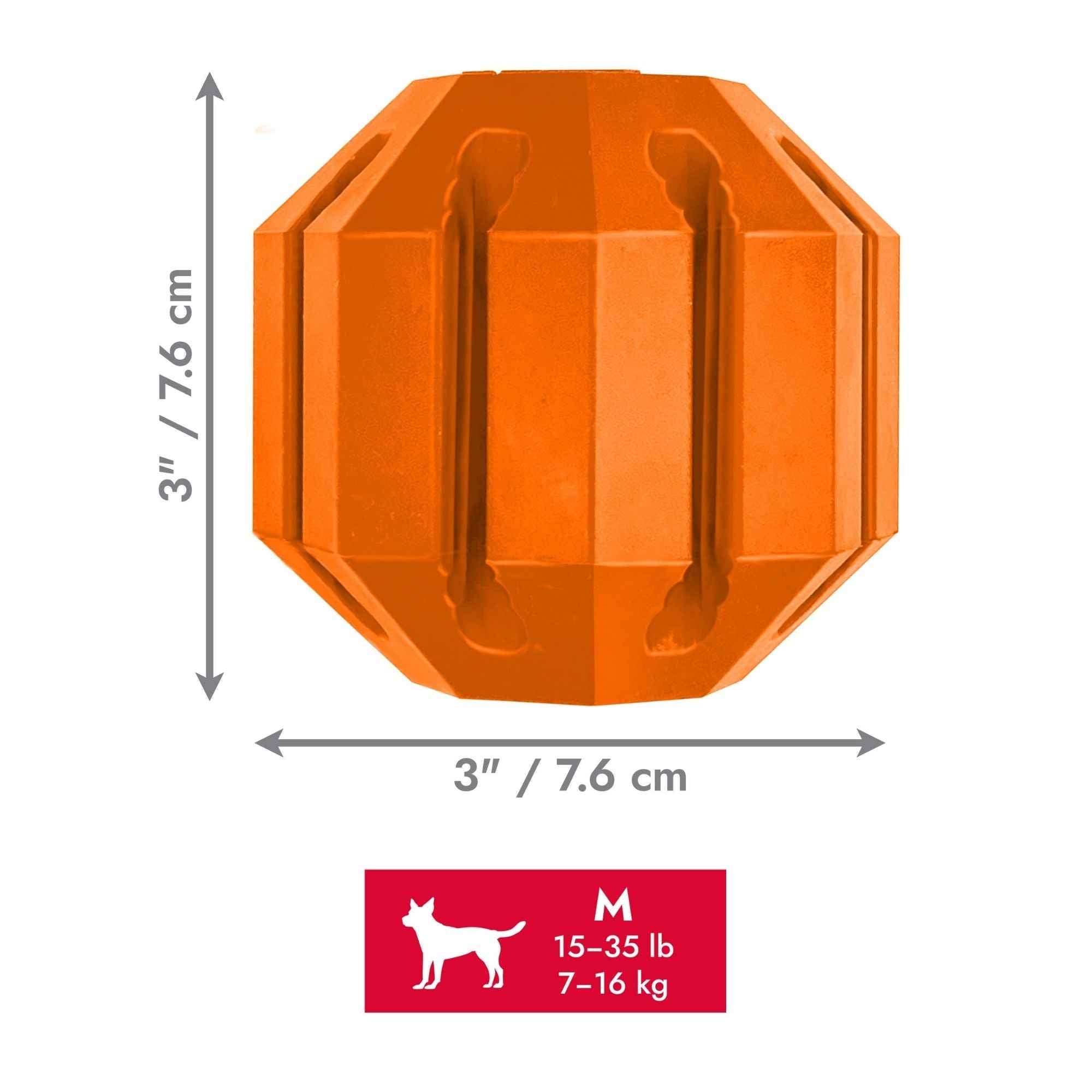 KONG Halloween Stuff-A-Ball Pumpkin Dog Toy Orange 1ea/MD