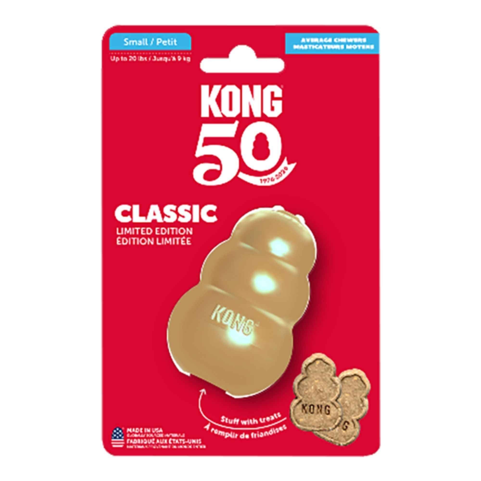 KONG Classic 50 Year Anniversary Dog Toy Gold, 1ea/MD