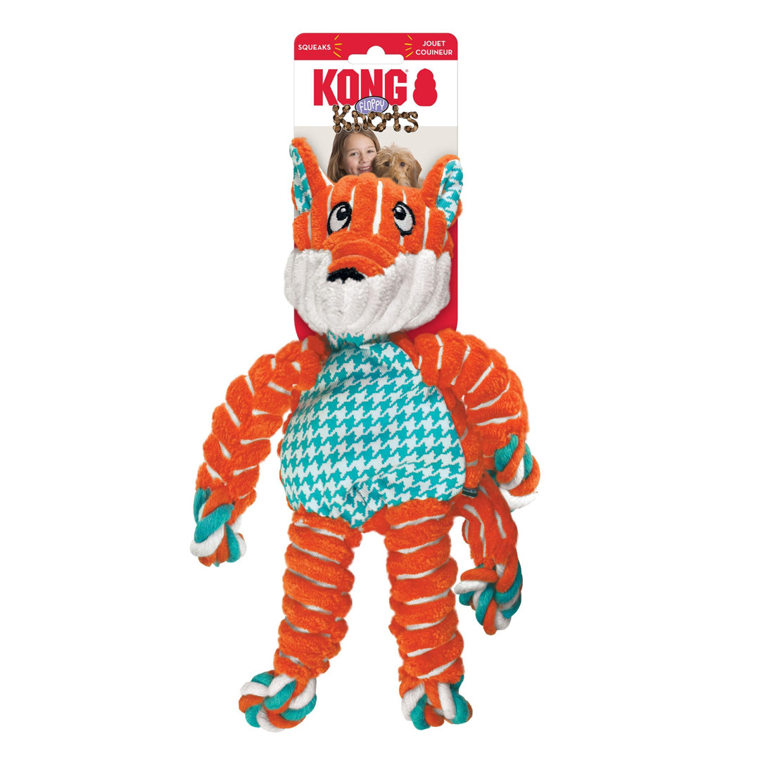 KONG Floppy Knot Dog Toy Fox Medium/Large