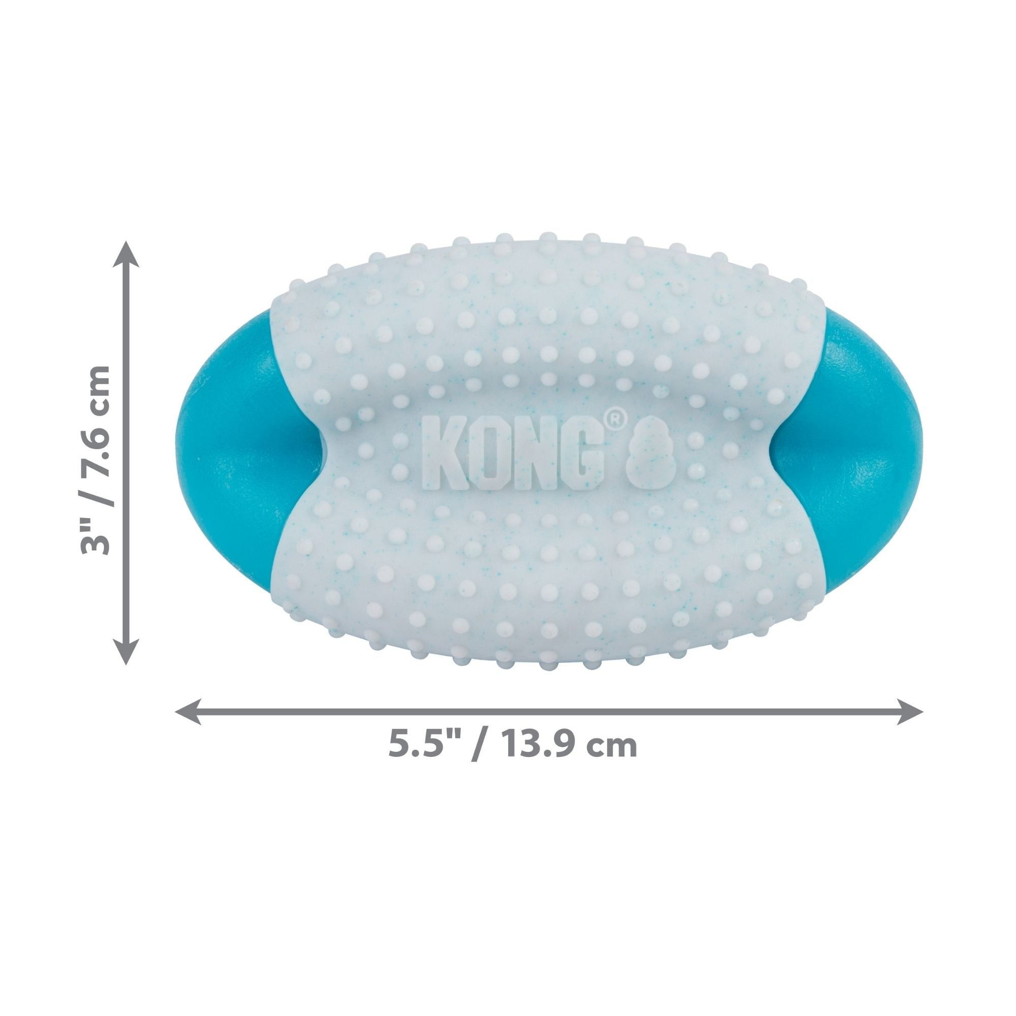 KONG Duets Dental Football Dog Toy 1ea/MD/LG
