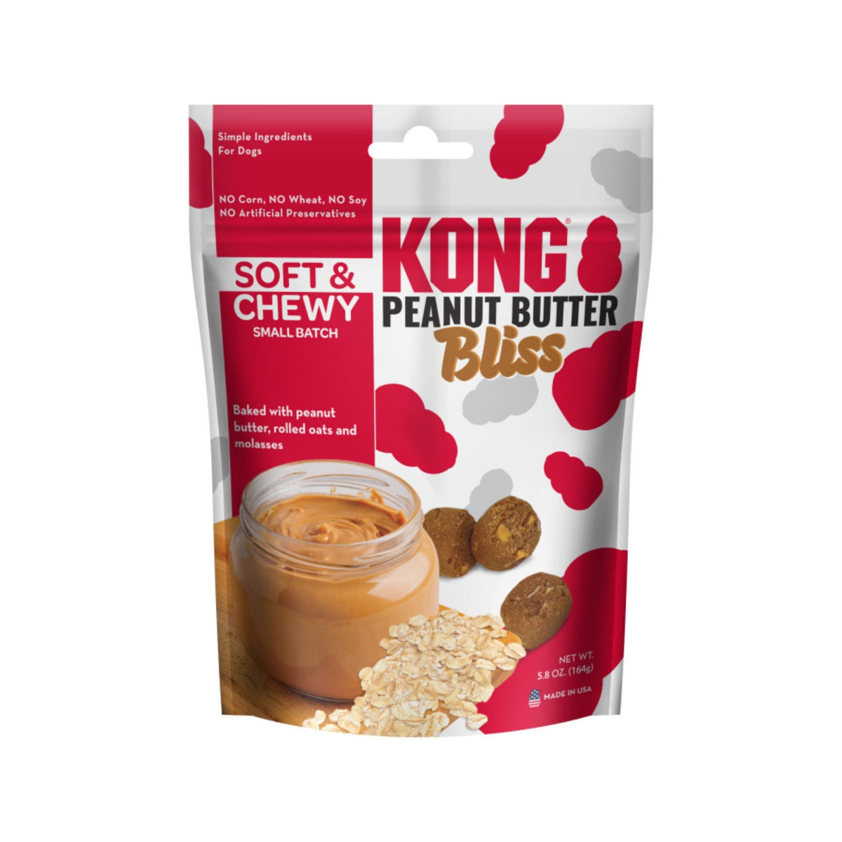 KONG Peanut Butter Bliss Soft and Chewy Dog Treats 1ea/5.8oz. Default Title