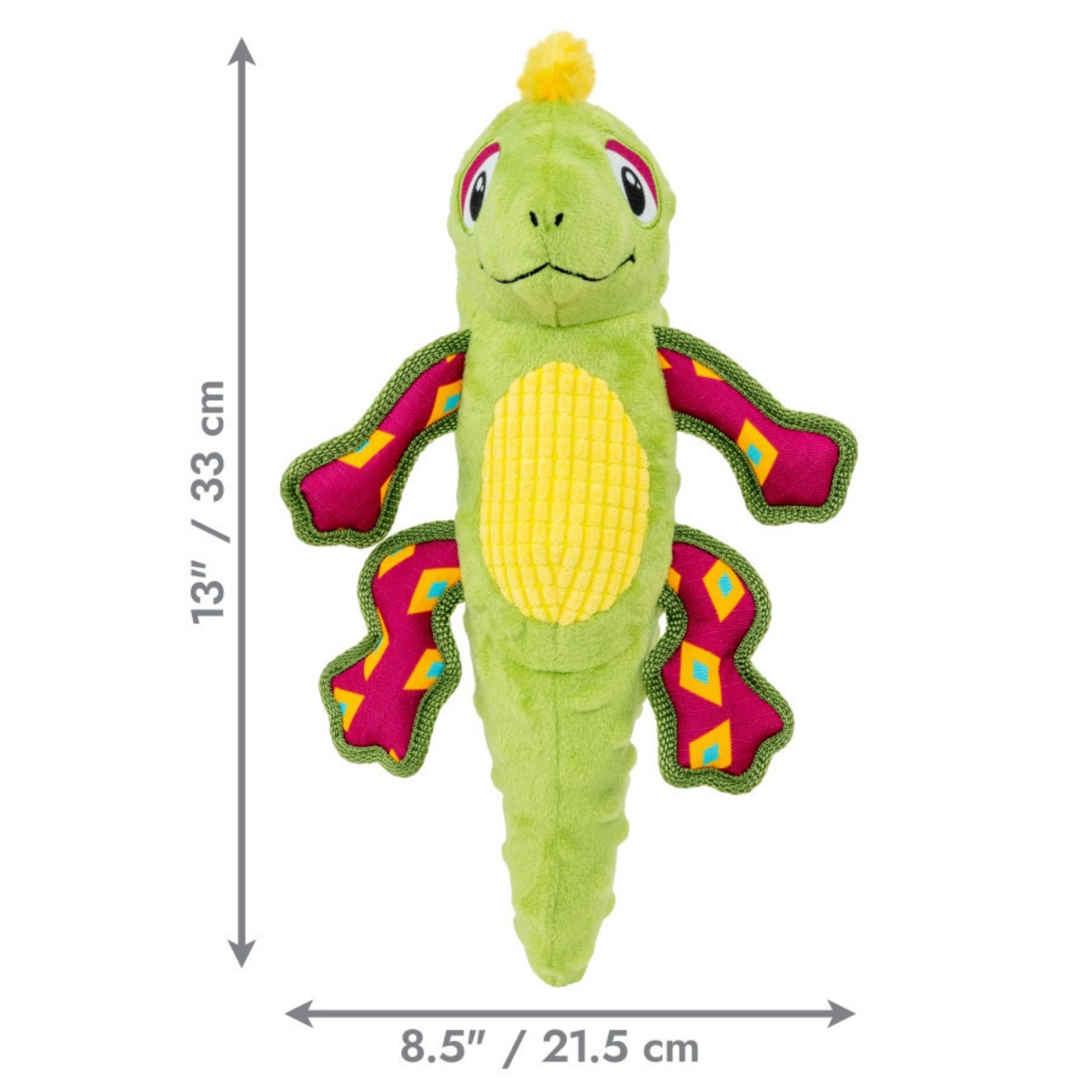 KONG Tropics Rattlez Iguana Dog Toy Green, 1ea/MD, LG