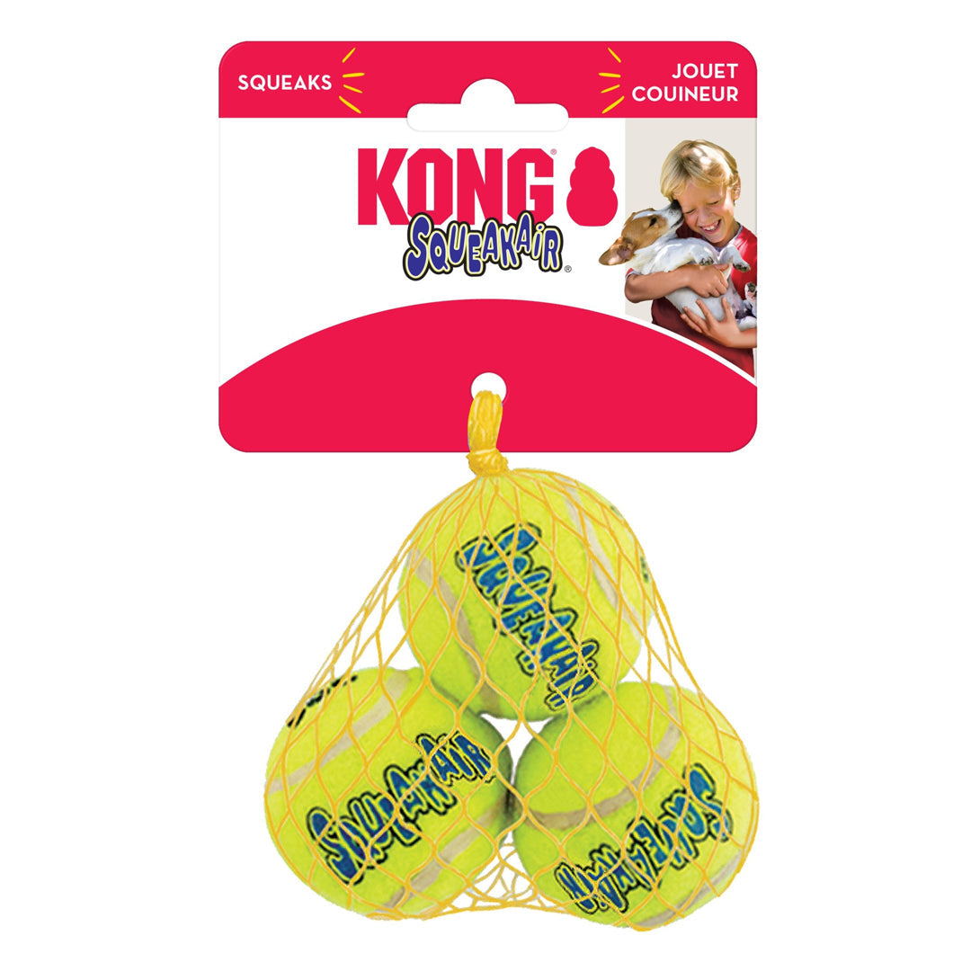 KONG SqueakAir Tennis Ball Dog Toy Small 3pk