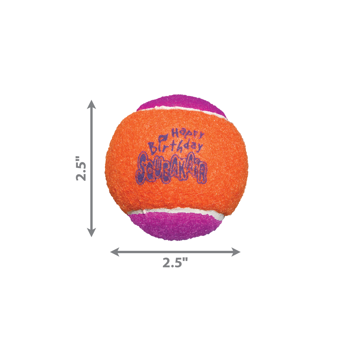 KONG SqueakAir Birthday Tennis Balls Dog Toy Medium 3pk