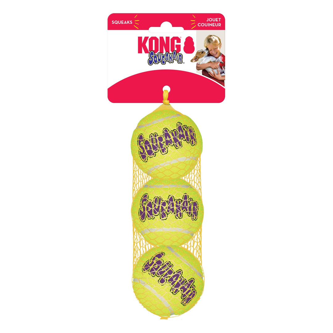 KONG SqueakAir Tennis Balls Dog Toy Medium 3pk