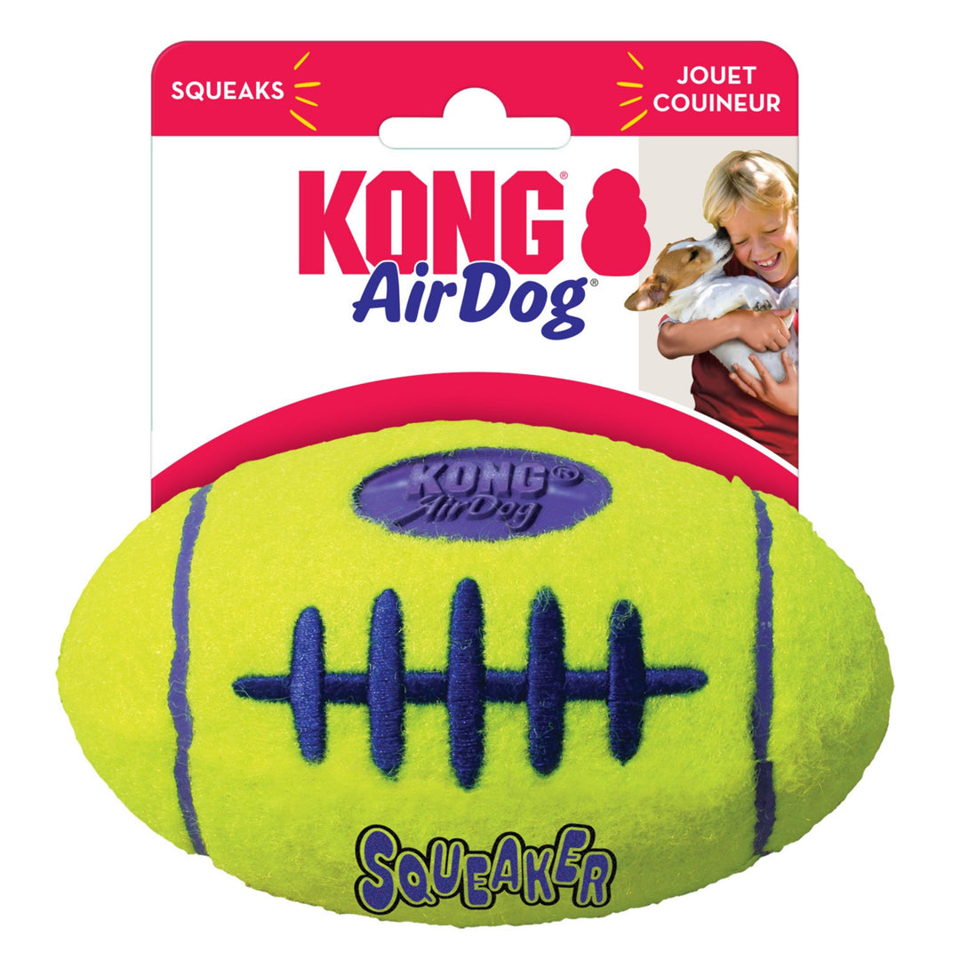 KONG AirDog Squeaking Tennis Football Dog Toy Medium