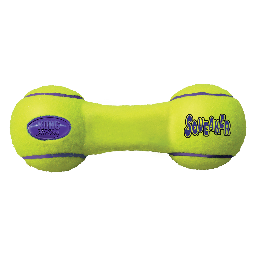 KONG AirDog Squeaking Tennis Dumbbell Dog Toy Small