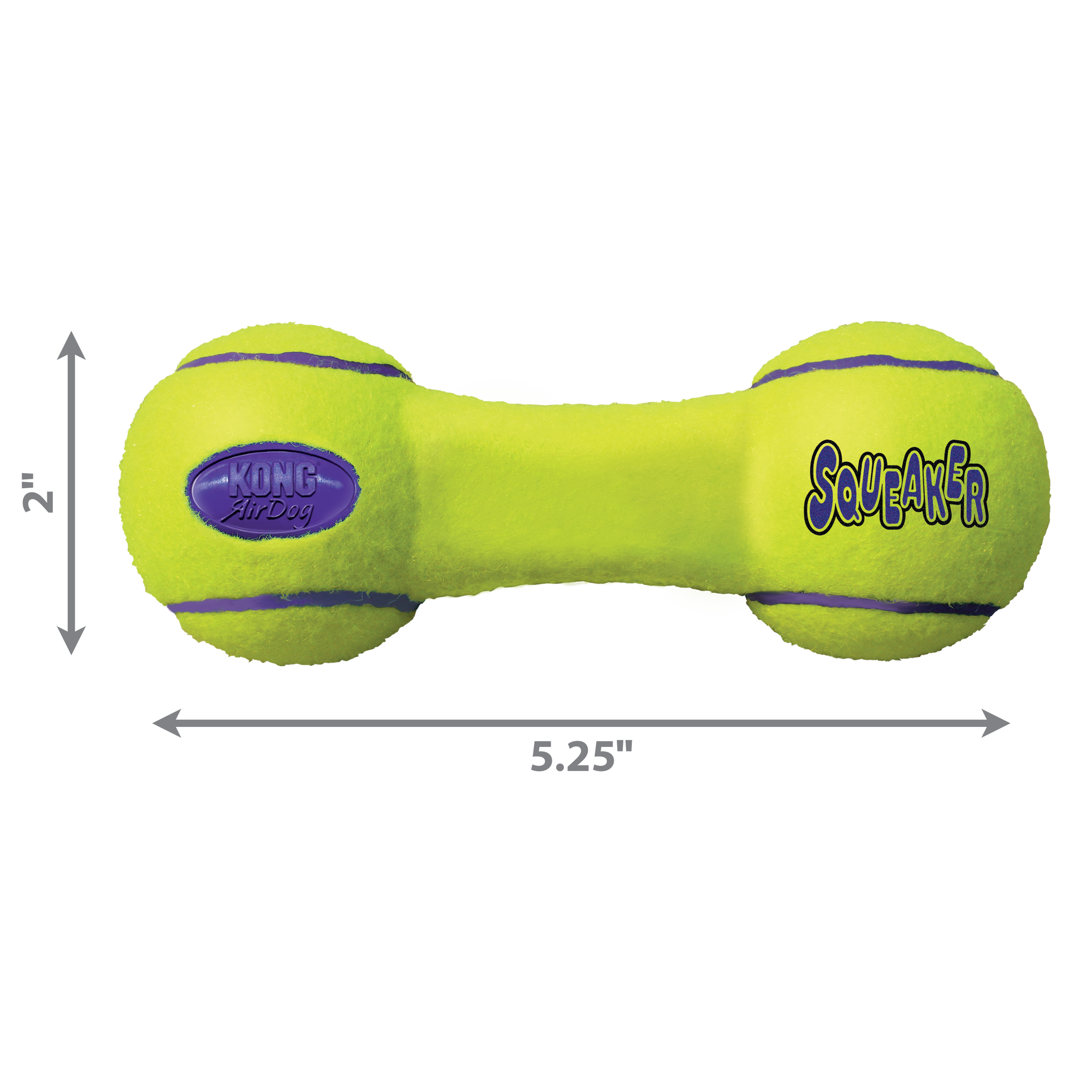 KONG AirDog Squeaking Tennis Dumbbell Dog Toy Small