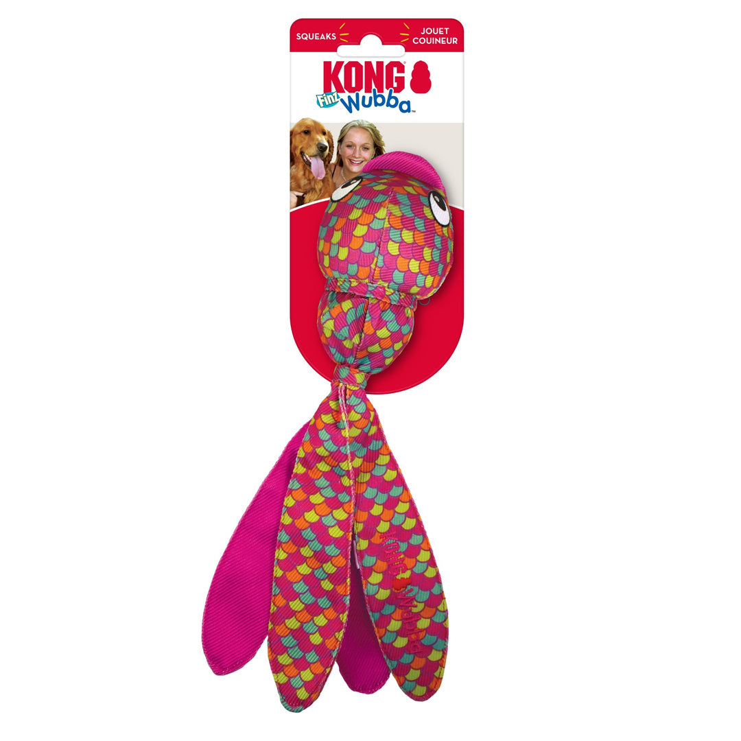 KONG Wubba Finz Dog Toy Pink Small