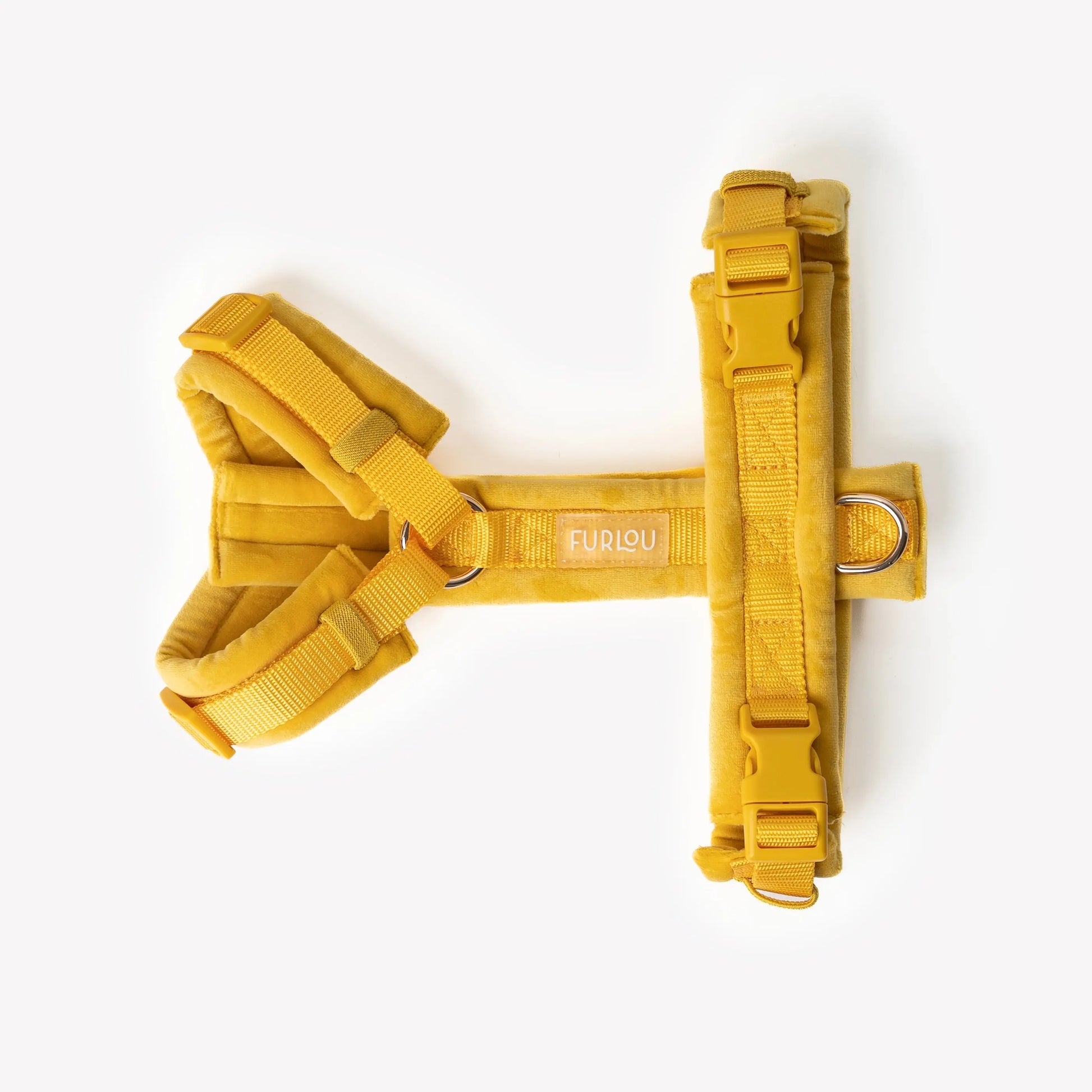 Yellow - Velvet Dog Harness FURLOU