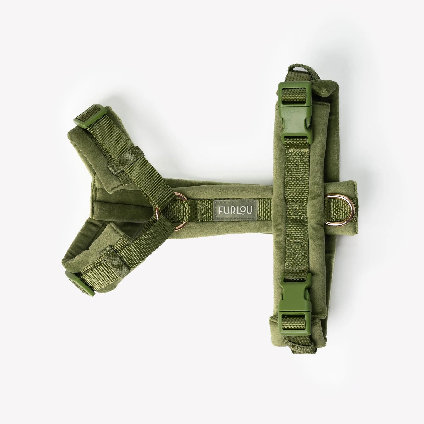 Green - Velvet Dog Harness FURLOU