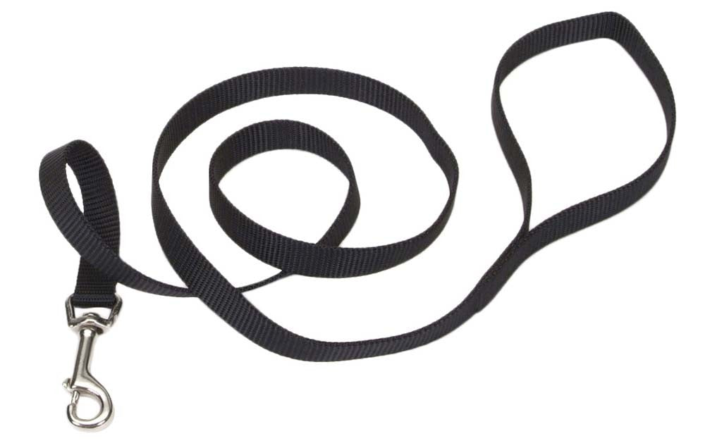 Coastal Single-Ply Nylon Dog Leash Black 5/8X6ft