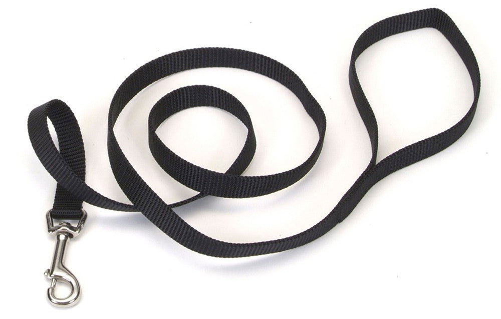 Coastal Single-Ply Nylon Dog Leash Black 3/4X6ft