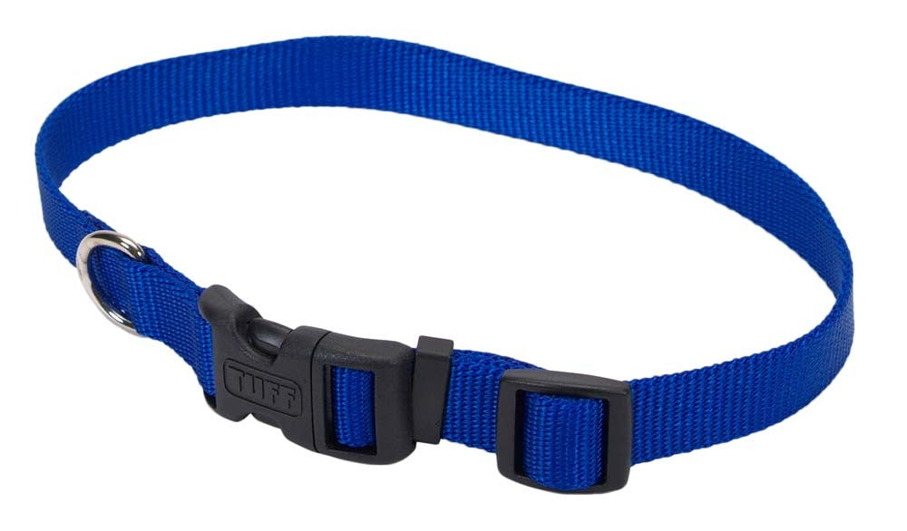 Coastal Adjustable Nylon Dog Collar with Plastic Buckle Blue 3/4X20in