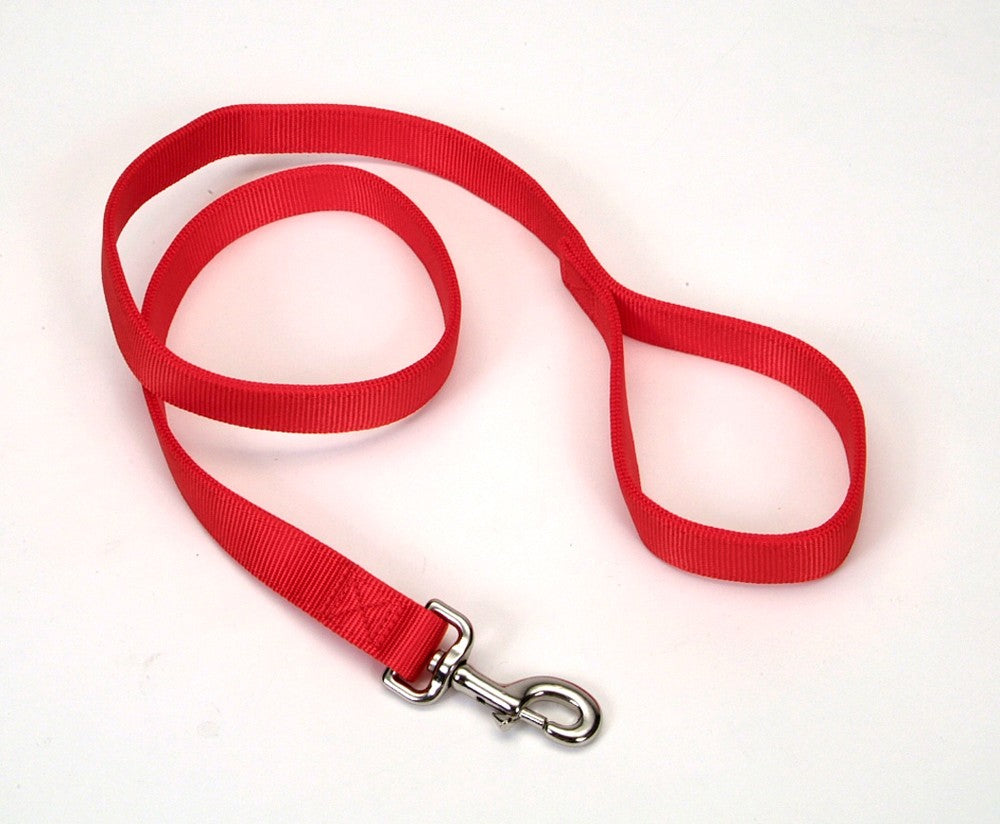 Coastal Double-Ply Nylon Dog Leash Red 1X4ft