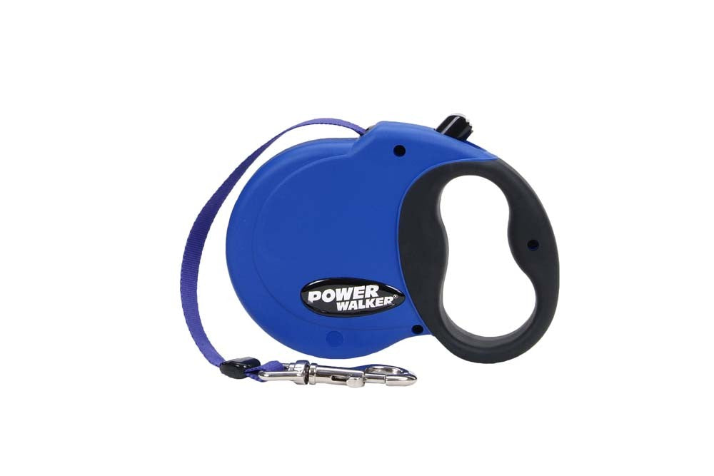 Coastal Power Walker Retractable Dog Leash Blue Small up to 32lbs