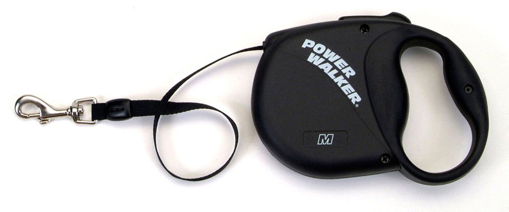 Coastal Power Walker Retractable Dog Leash Black Medium up to 64lbs