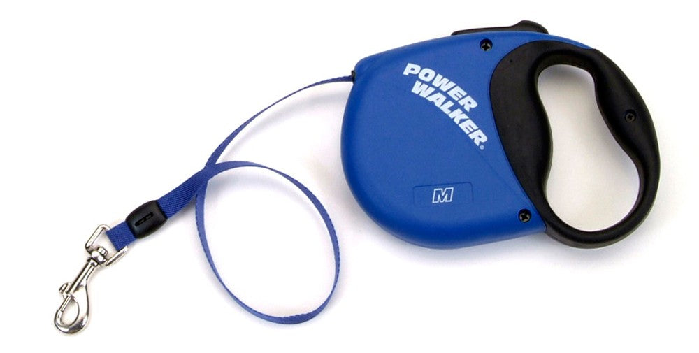 Coastal Power Walker Retractable Dog Leash Blue Medium up to 64lbs