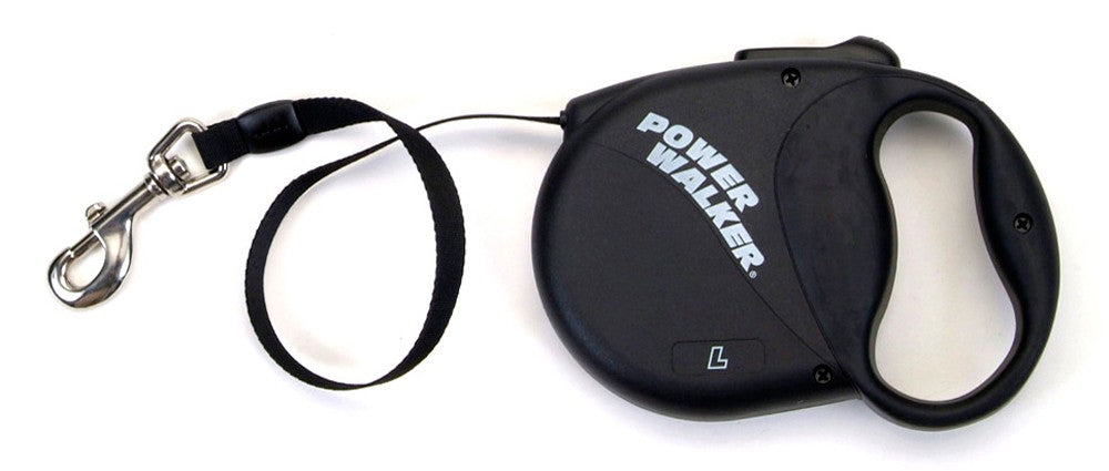 Coastal Power Walker Retractable Dog Leash Black Large UPTO 110lbs