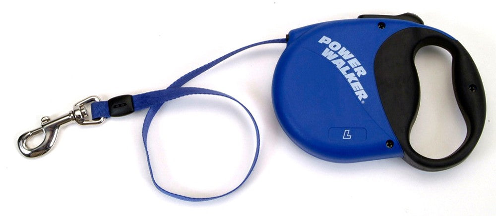Coastal Power Walker Retractable Dog Leash Blue Large up to 110lbs
