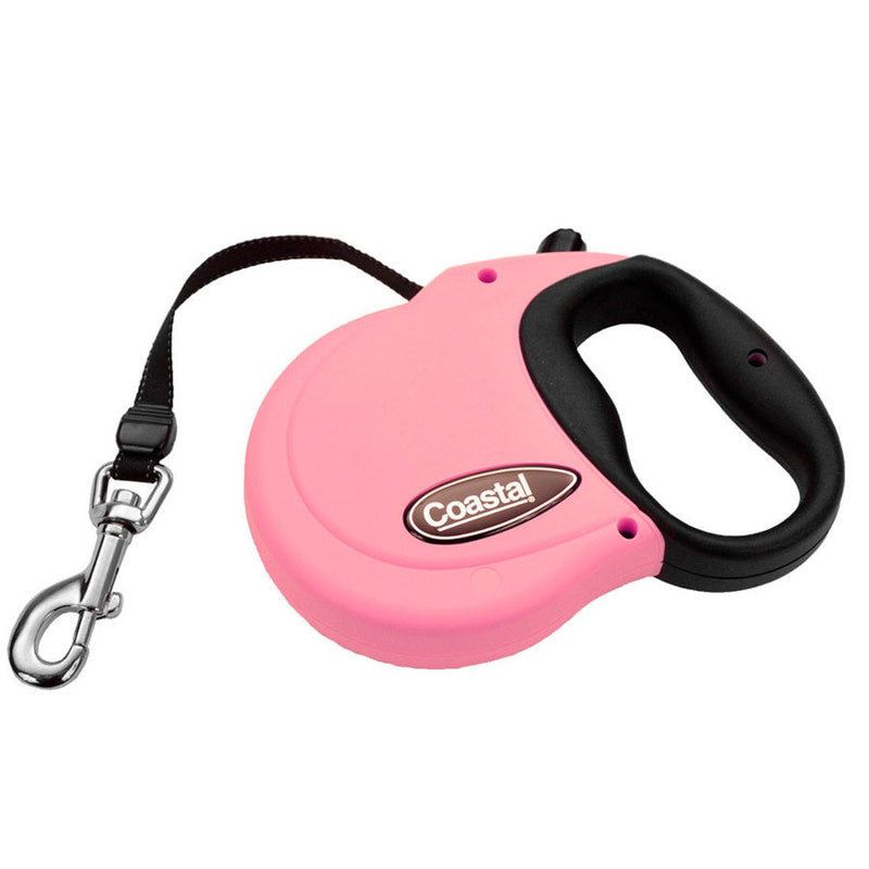 Coastal Retractable Dog Leash Pink, 1ea/16 ft, MD