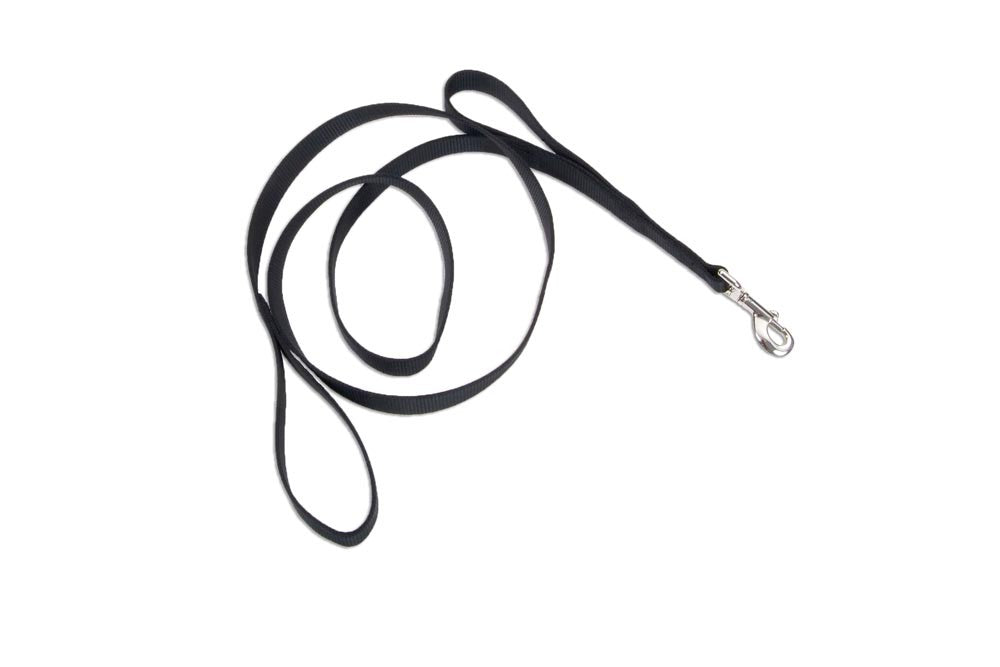 Coastal Loops 2 Double Handle Nylon Dog Leash Black 1X6ft