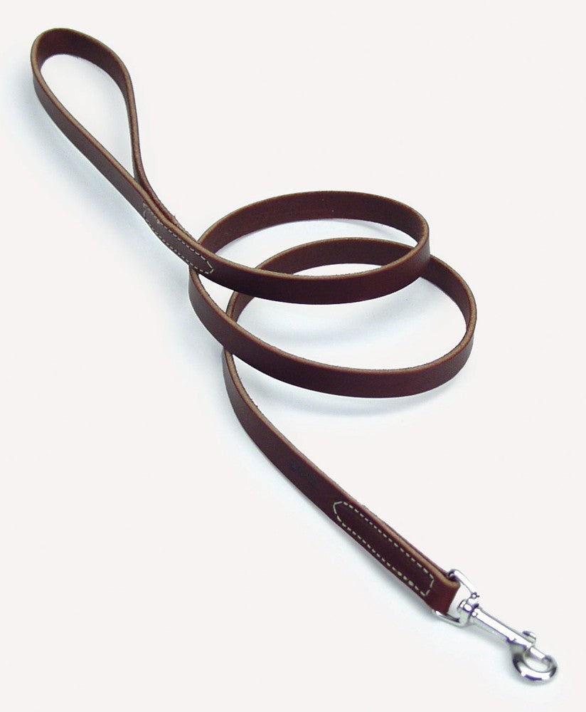 Coastal Circle T Latigo Leather Dog Leash 3/4X6ft