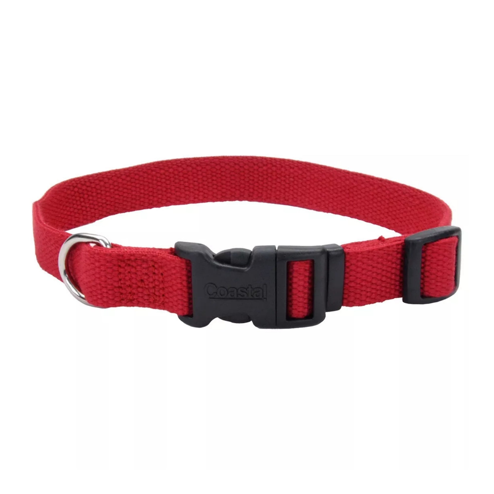 New Earth Soy Adjustable Dog Collar Cranberry 1ea/5/8 In X 8-12 in