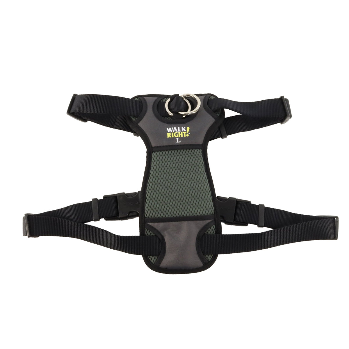 Coastal Walk Right! Front-Connect Padded Harness Black Large