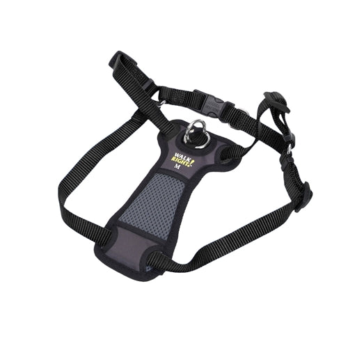 Walk Right FrontConnect Padded Dog Harness Black, 1ea/MD, 2030 in