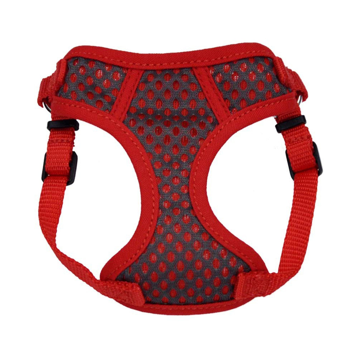 Coastal Pet Comfort Soft Sport Wrap Adjustable Dog Harness Grey & Red 5/8