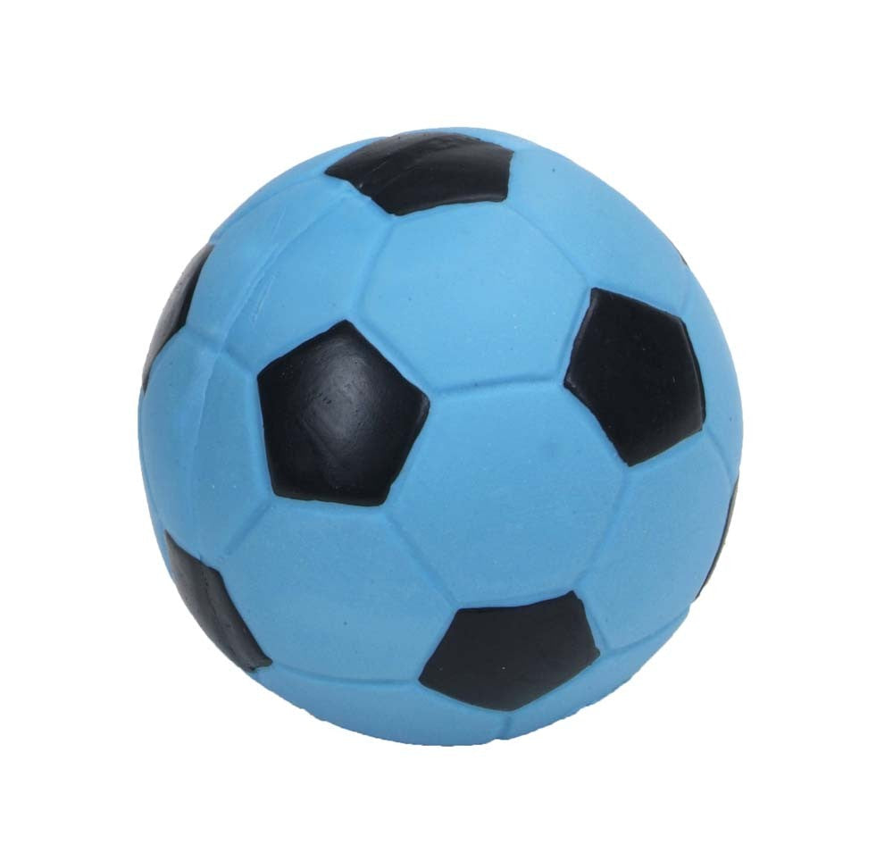Coastal Rascals Latex Soccerball Dog Toy Blue Lagoon 3in