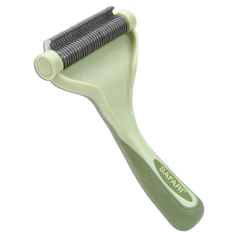 Safari Shed Magic DeShedding Tool for Dogs w/Medium to Long Hair Light Green/Dark Green, 1ea/LG