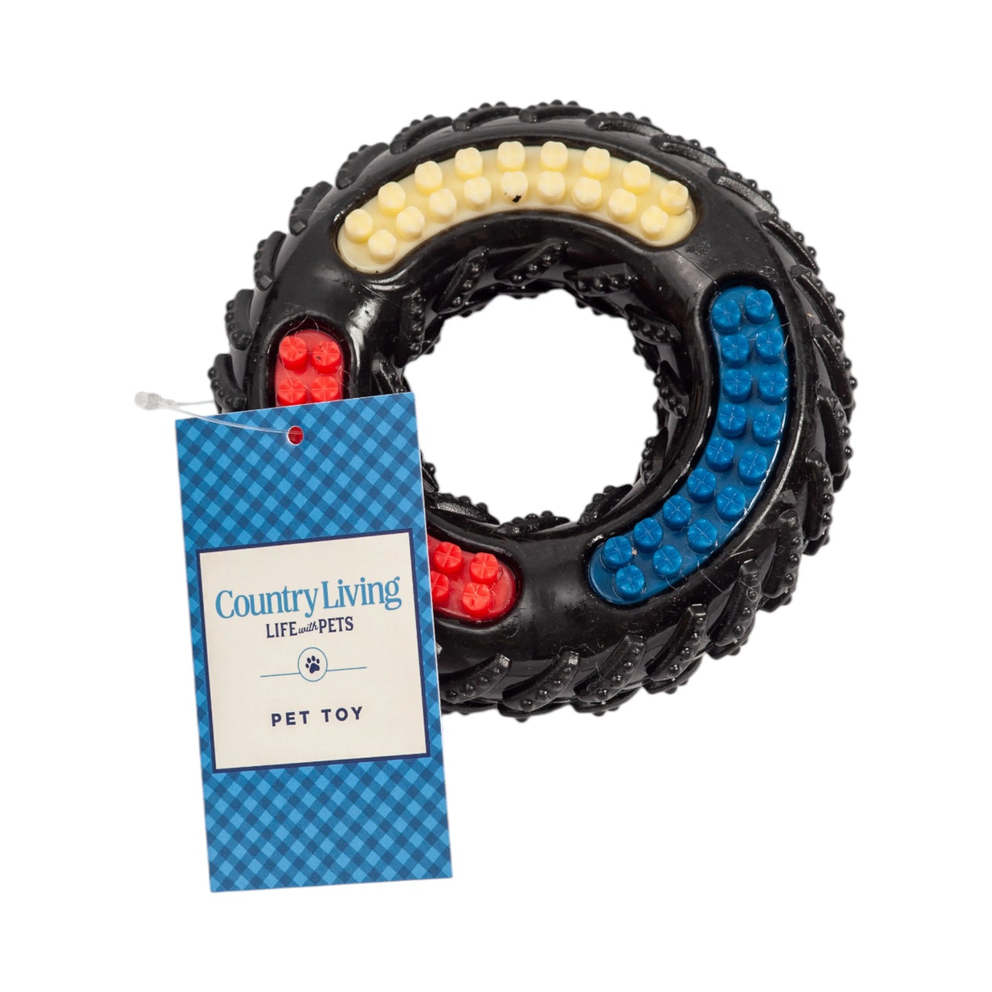Country Living 'Tire of Fun' TPR Textured Dog Chew Toy - Durable, Non-Toxic, and Interactive Playtime for Dogs American Pet Supplies
