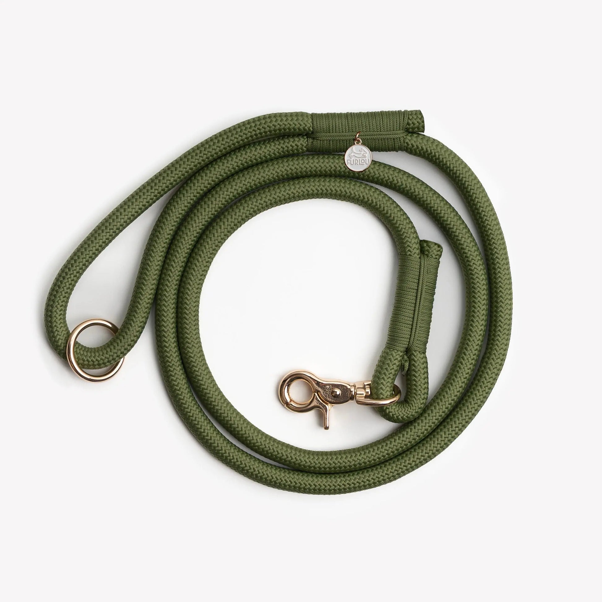 'Green' - Braided Rope Leash FURLOU