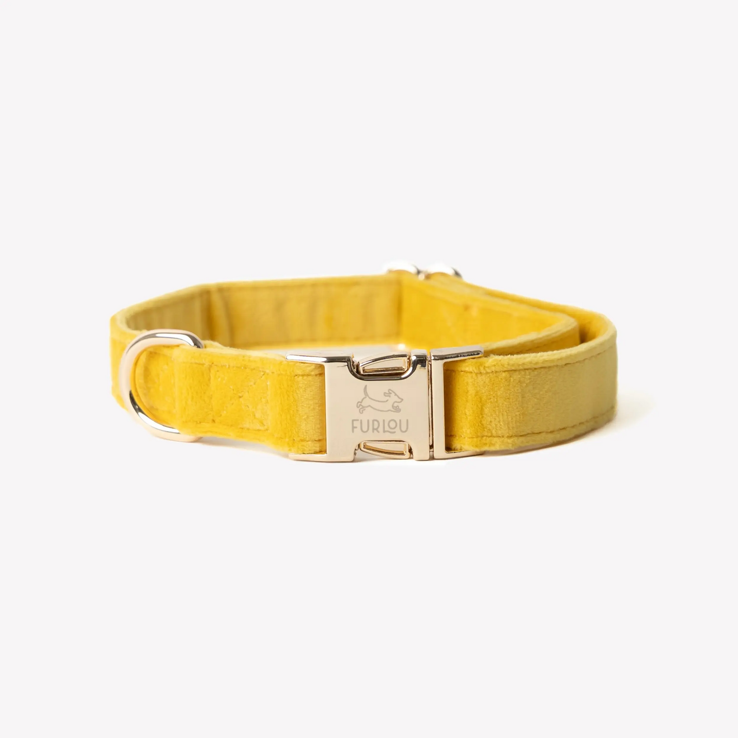 'Yellow' - Velvet Dog Collar FURLOU