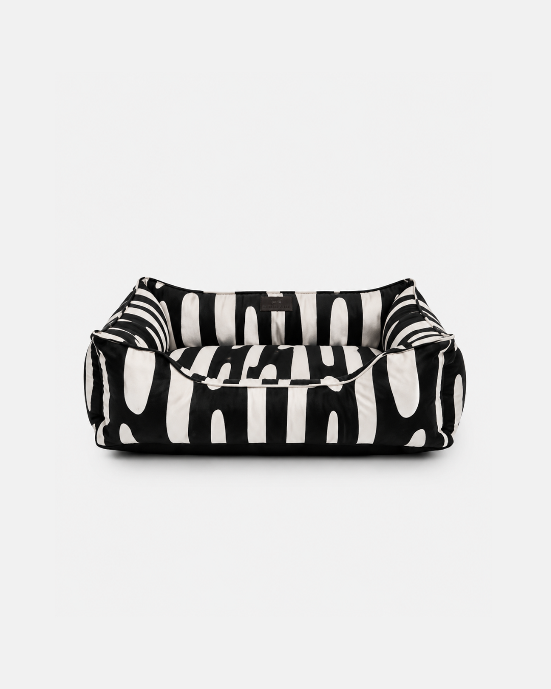 Chester & Lee | Velvet Sleeper Dog Bed Black Abstract