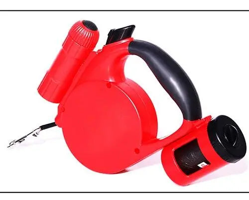 Nightwalk 4.5M Led Light And Waste Bag Dispenser Retractable Dog Leash Dog Hugs Cat