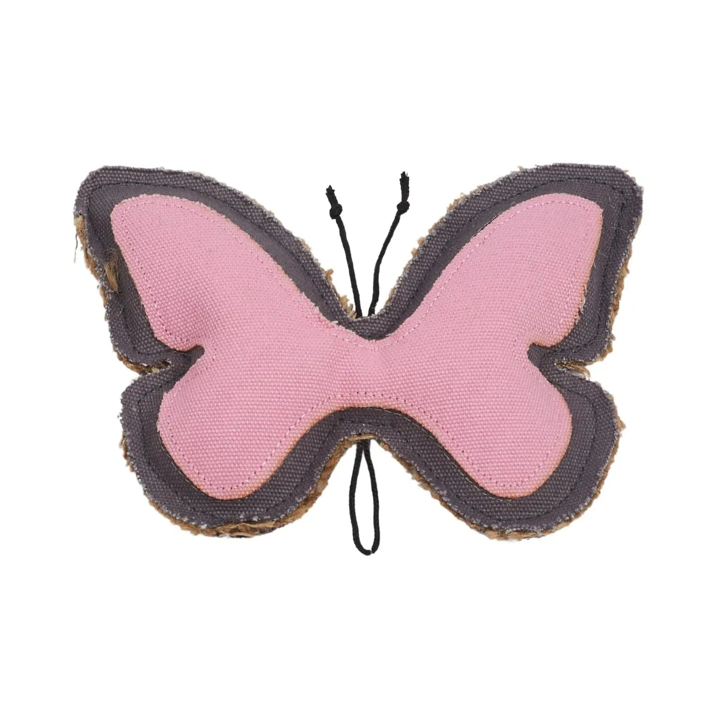 Country Living Canvas & Jute Butterfly-Shaped Dog Chew Toy – Durable, Safe and Non-Toxic American Pet Supplies