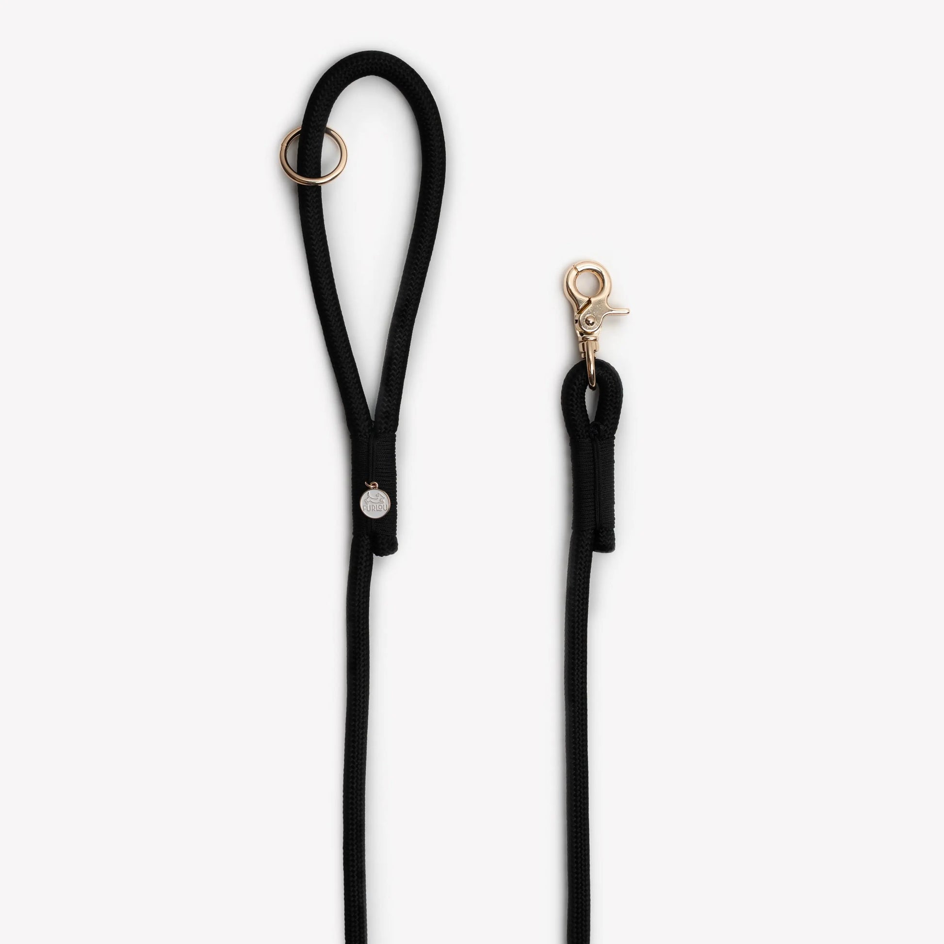 'Black' - Braided Rope Leash FURLOU