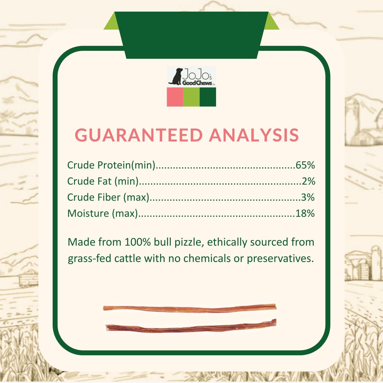 All-Natural Beef Bully Stick Dog Treats – Nutrient-Rich, and High-Protein – 12-Inch Thin (25/Case)