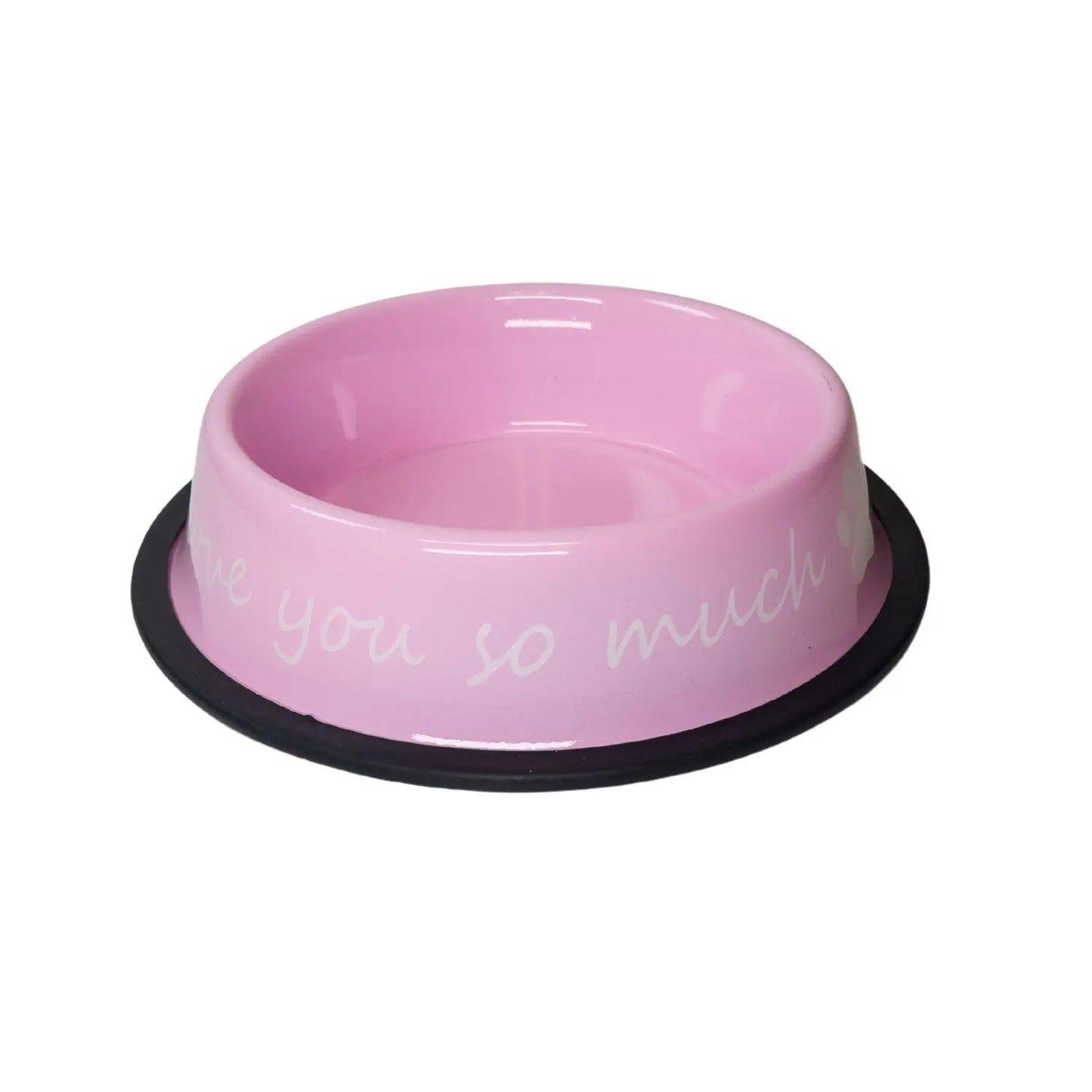 I LOVE YOU SO MUCH Modern Stainless Steel Dog Bowl – 24oz American Pet Supplies
